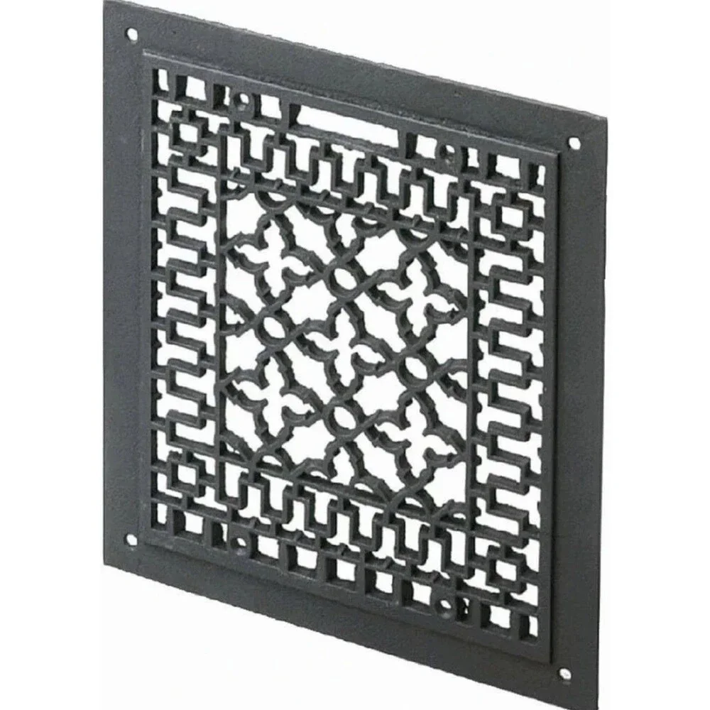 Minuteman International 12x14 Cast Iron Floor Grate Grille Black Register - Picture 3 of 5